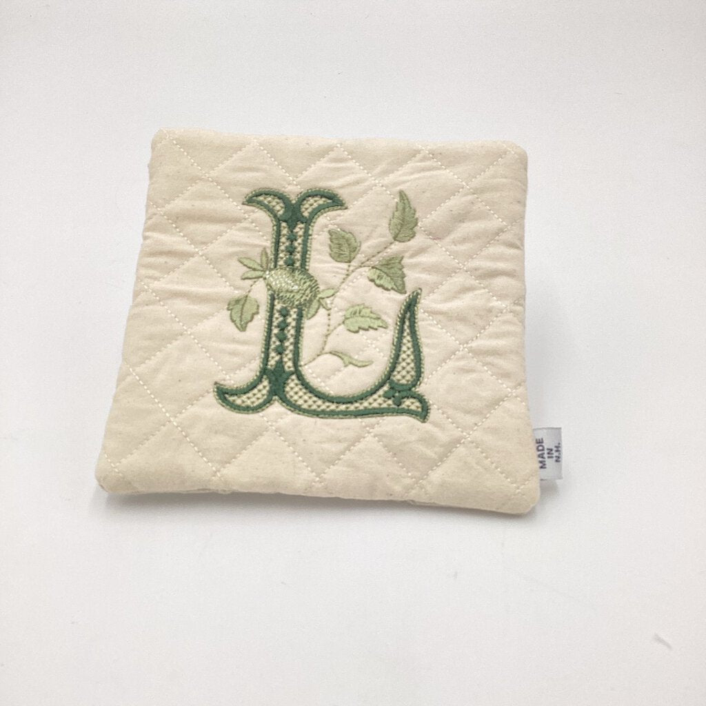 Embroidered Alphabet Initial Trivets