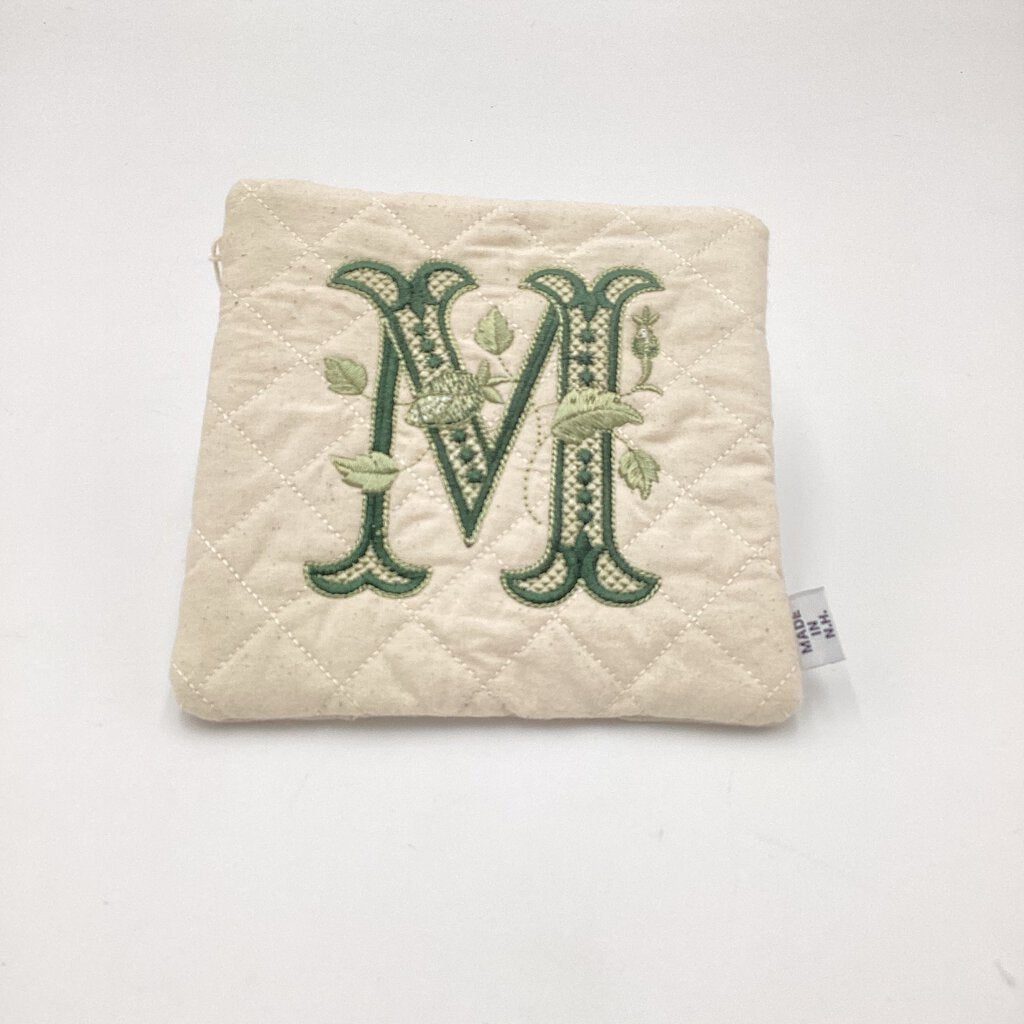 Embroidered Alphabet Initial Trivets