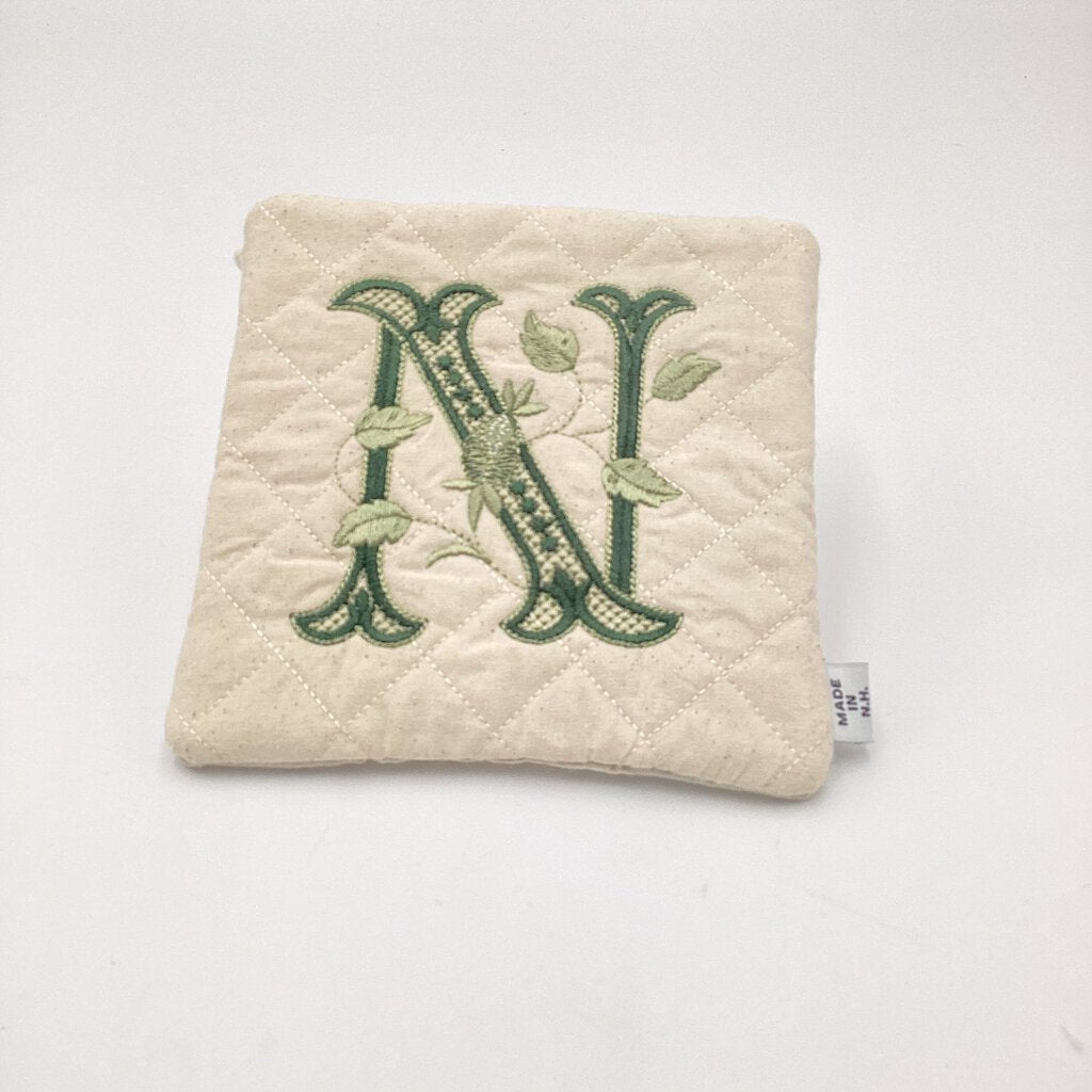 Embroidered Alphabet Initial Trivets