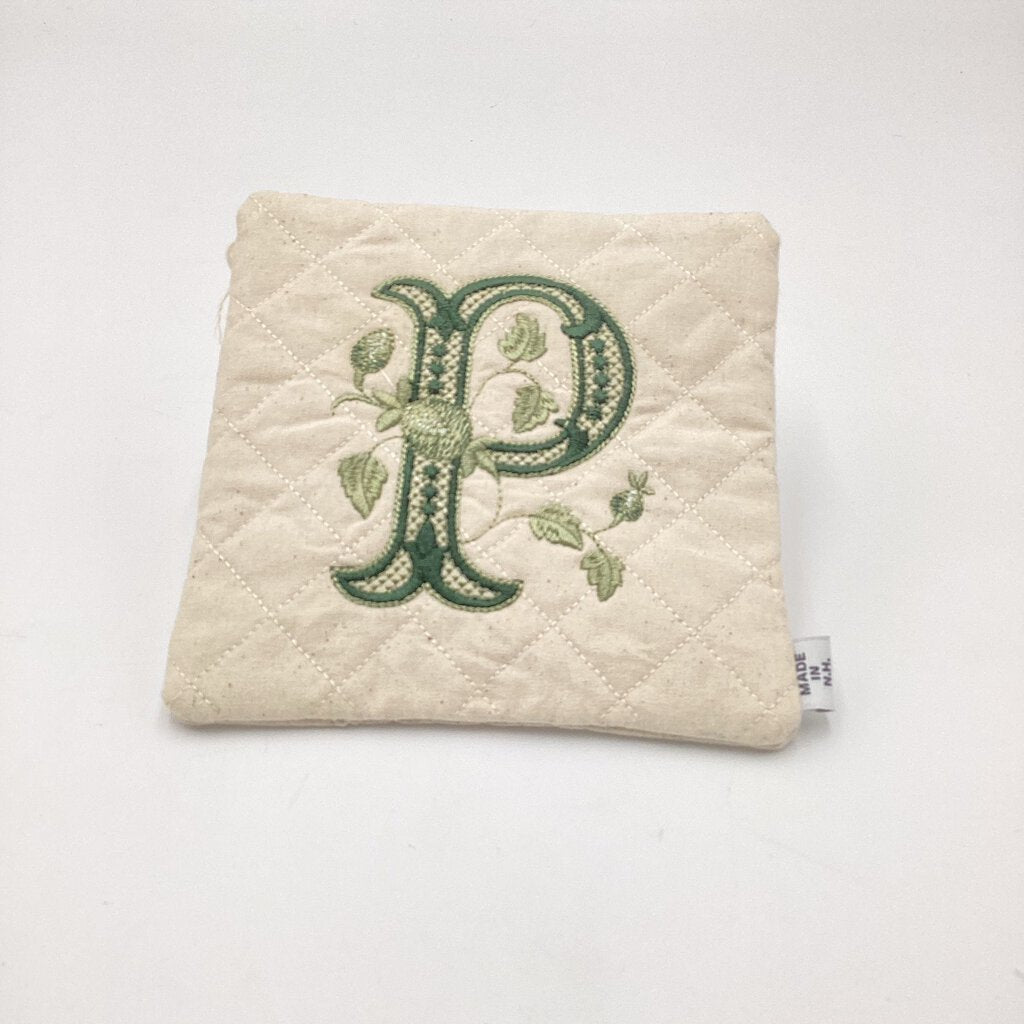 Embroidered Alphabet Initial Trivets