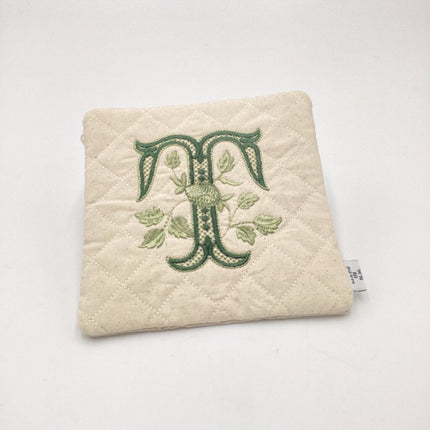Embroidered Alphabet Initial Trivets