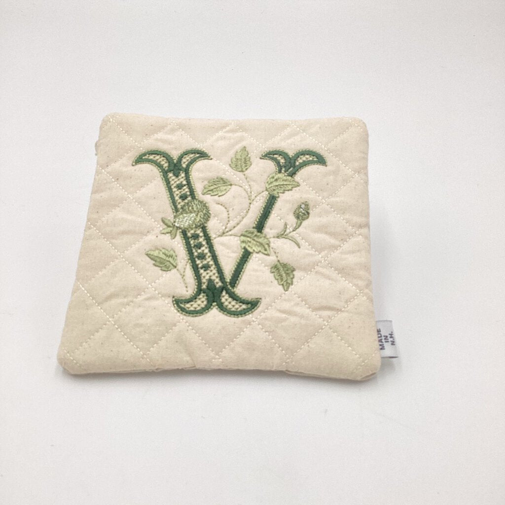 Embroidered Alphabet Initial Trivets