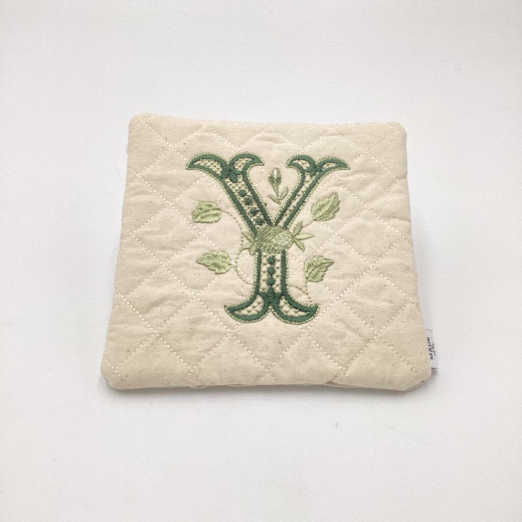 Embroidered Alphabet Initial Trivets