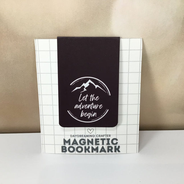 Magnetic Fold Over Bookmark - Let the Adventure Begin