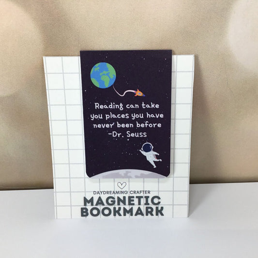 Magnetic Fold Over Bookmark - Reading Can Take You Places