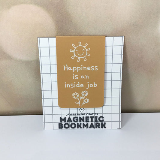 Magnetic Fold Over Bookmark - Happiness is an Inside Job