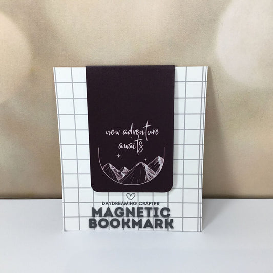 Magnetic Fold Over Bookmark - New Adventure Awaits