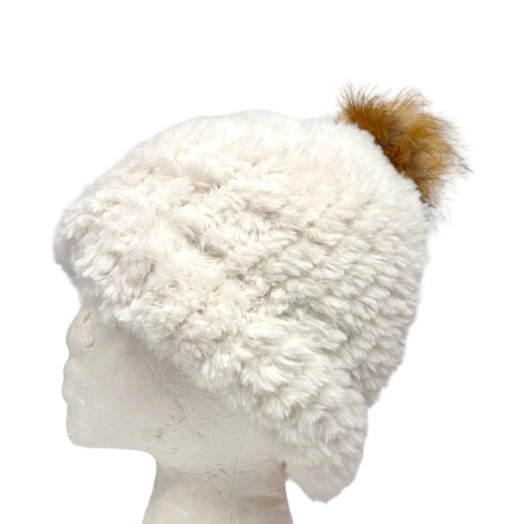 Loom knit winter hat/beanie - Baked Alaska