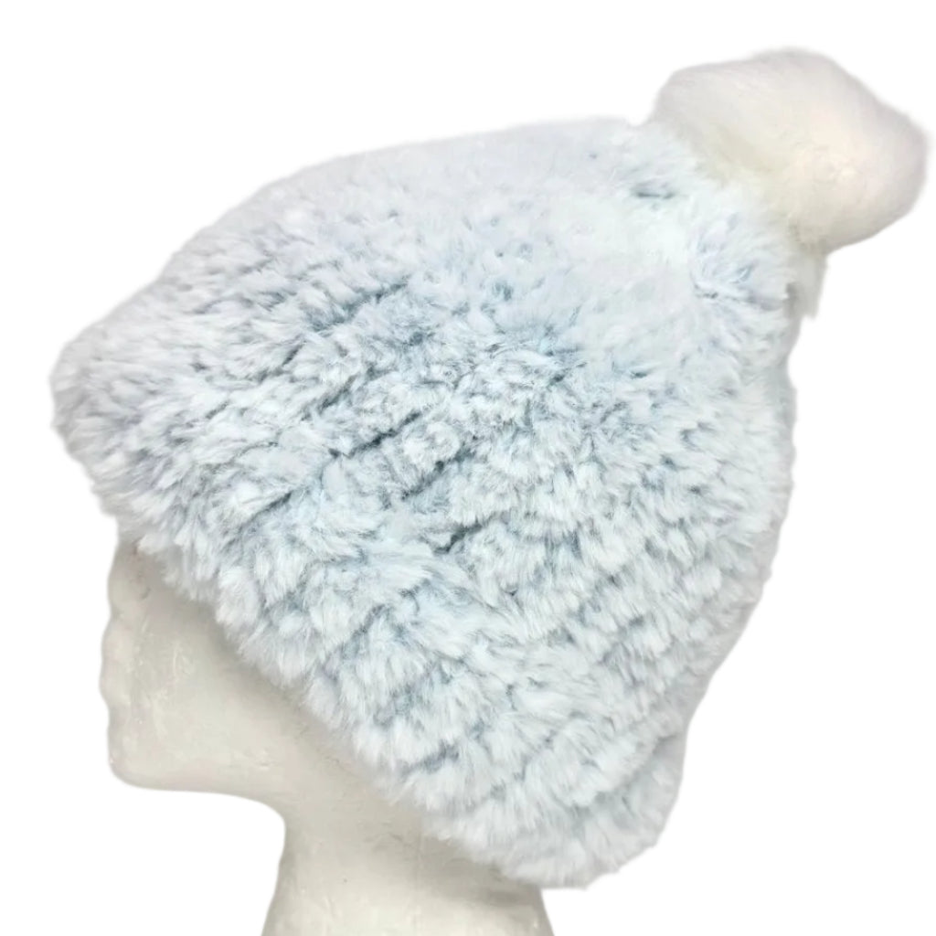 Loom knit winter hat/beanie - Blue Bengal