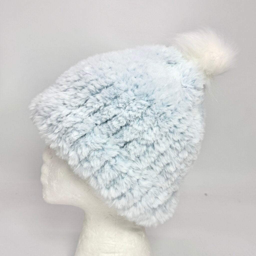Loom knit winter hat/beanie - Blue Bengal