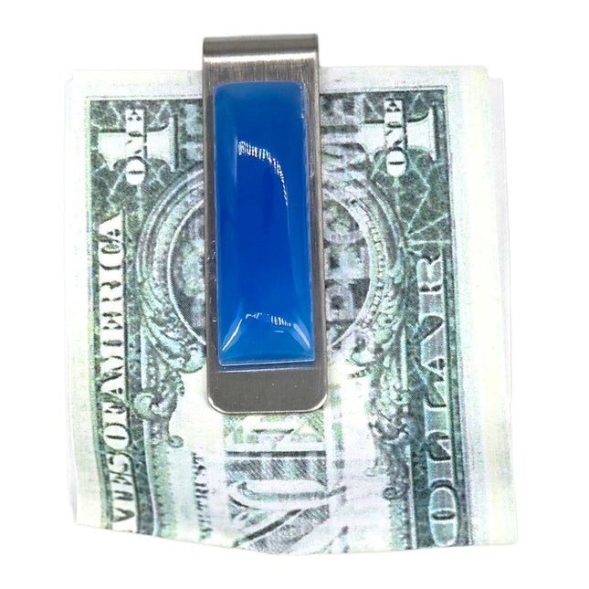 Money Clip - Blue Chalcedony