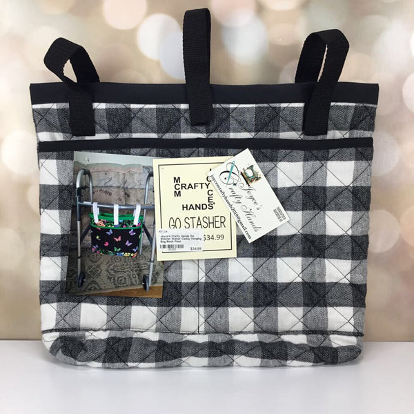Go Stasher Walker Hanging Bag-Black Plaid