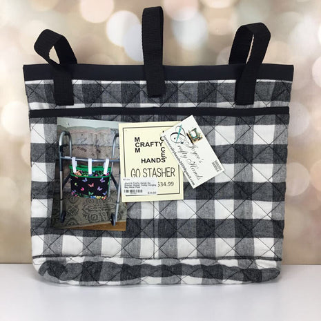 Go Stasher Walker Hanging Bag-Black Plaid