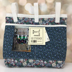 Blue Floral With Butterflies