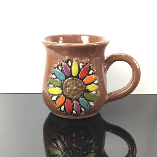 rainbow sunflower mug