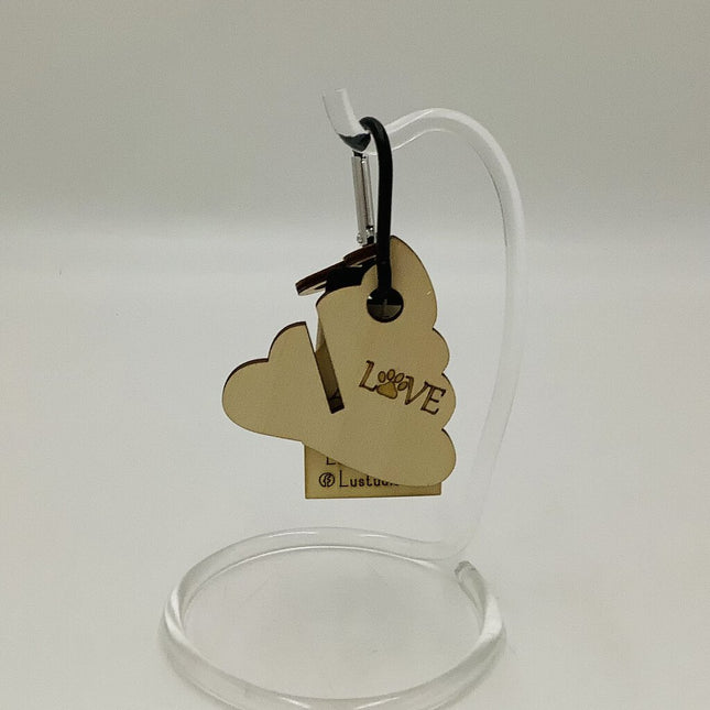 Dog Poop Bag Holder - Poop Emoji shape "Love" with paw on O