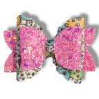 Pink glitter front /Skulls