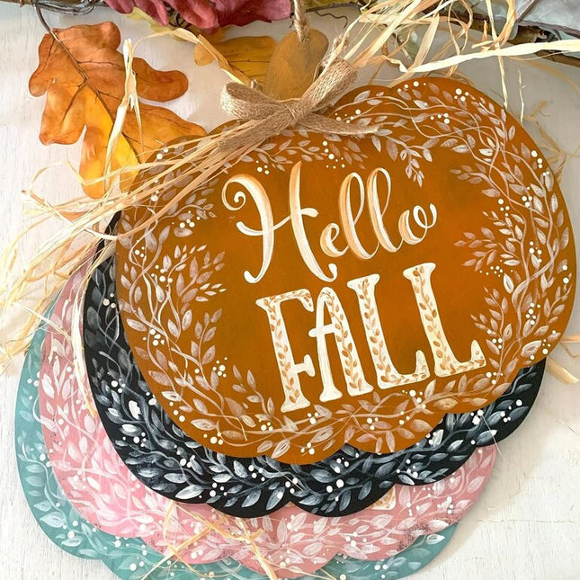 HELLO FALL pumpkin sign