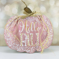 HELLO FALL pumpkin sign - view 1