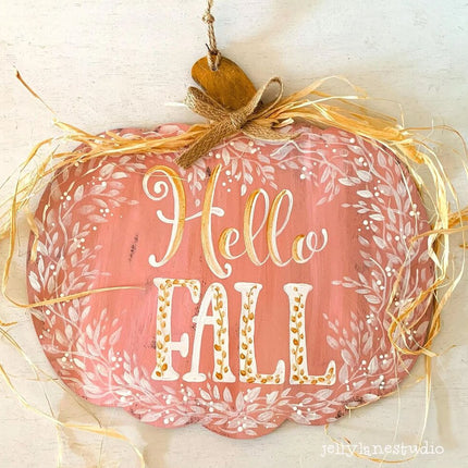 HELLO FALL pumpkin sign
