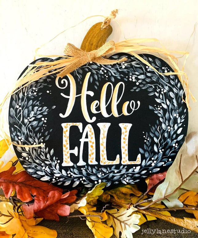 HELLO FALL pumpkin sign