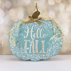 HELLO FALL pumpkin sign - view 1