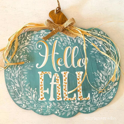 HELLO FALL pumpkin sign