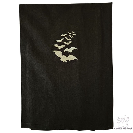 Bats Embroidered Towel