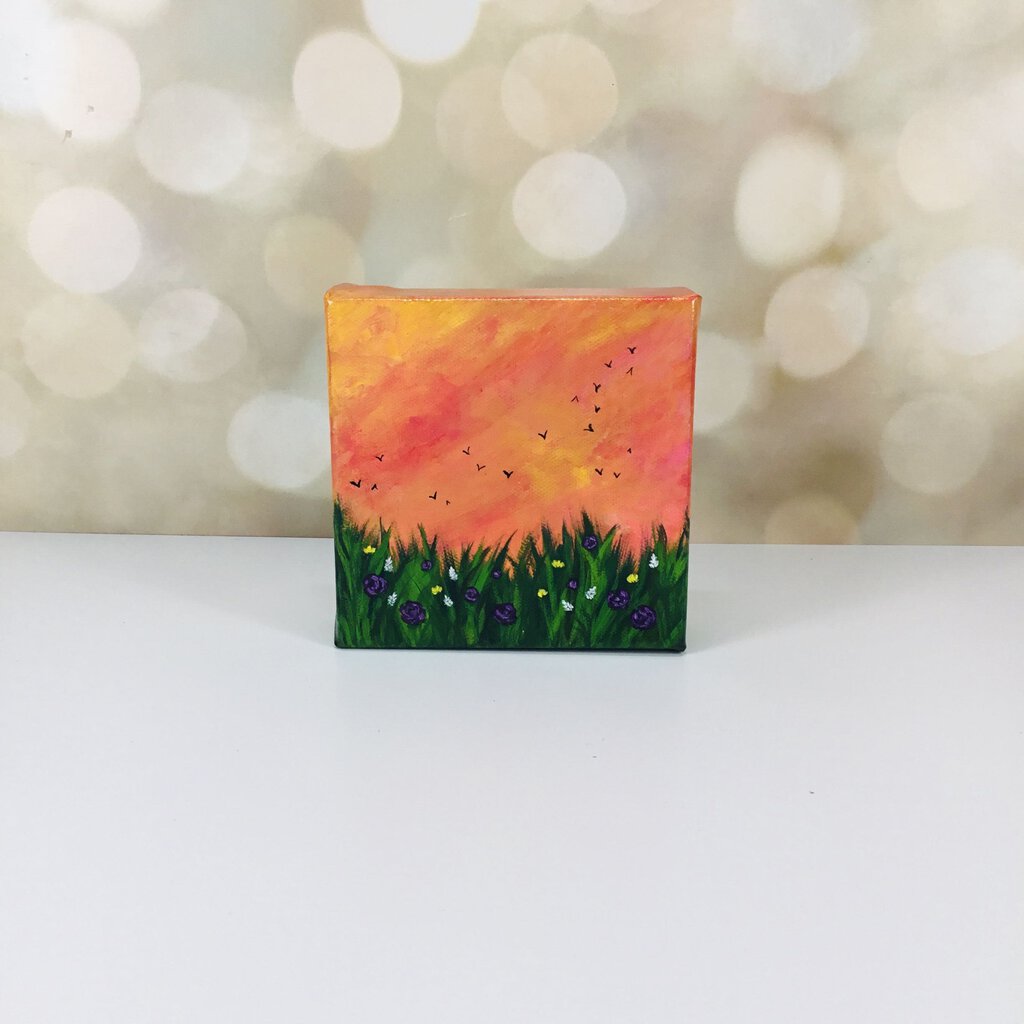 Sunset Canvas Art (5"x5")