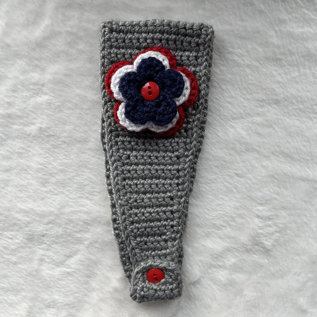 Flower Headband - Gray