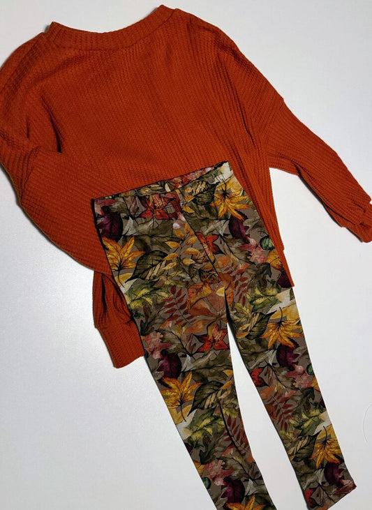 FIsh & Bee Co Clothing - Leaves Legging Set