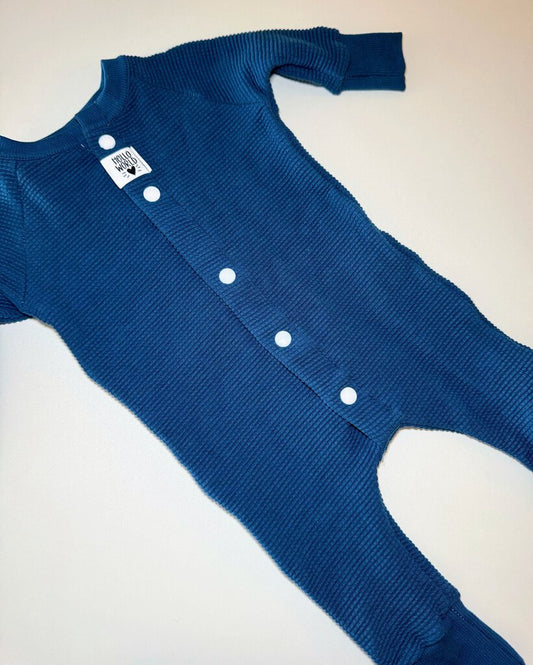 Clothing - Raglan Romper Hello World Blue