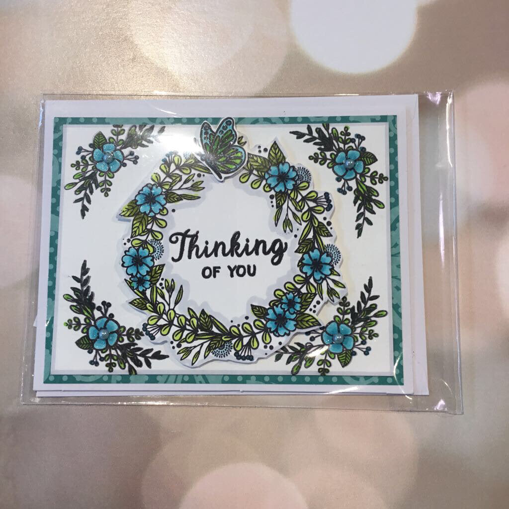 Thinking of you blue wreath