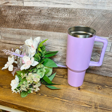 40oz Tumbler with Removable Floral Arrangement Topper, Easter Gift Idea for Teen, Co-Worker, Mom, Bridal Shower, Insulated Cup Gift Idea