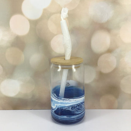 Glass jar Bamboo top