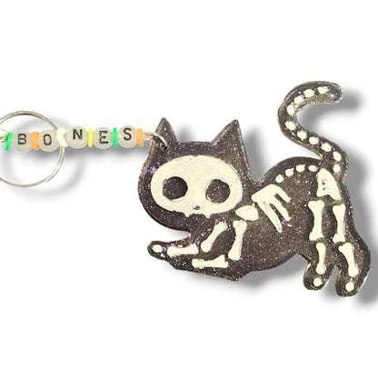 SKELETON KITTY KEYCHAIN