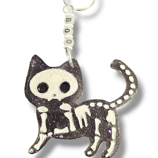 SKELETON KITTY KEYCHAIN