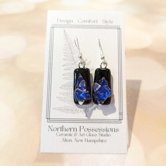 Fused Glass Dangle Earrings