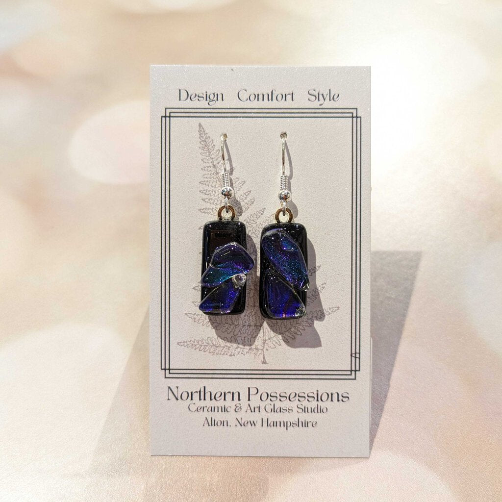 Fused Glass Dangle Earrings