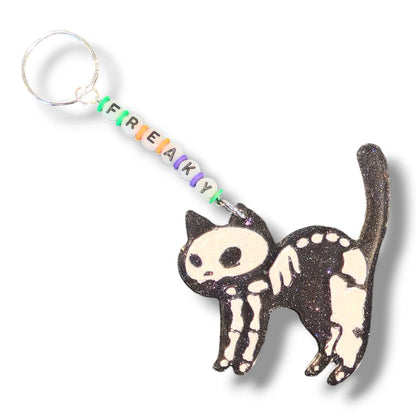 SKELETON KITTY KEYCHAIN