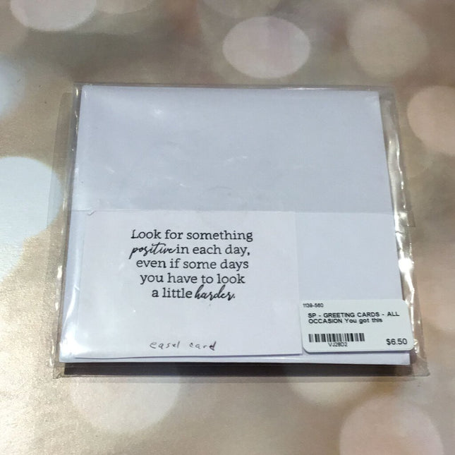 You got this