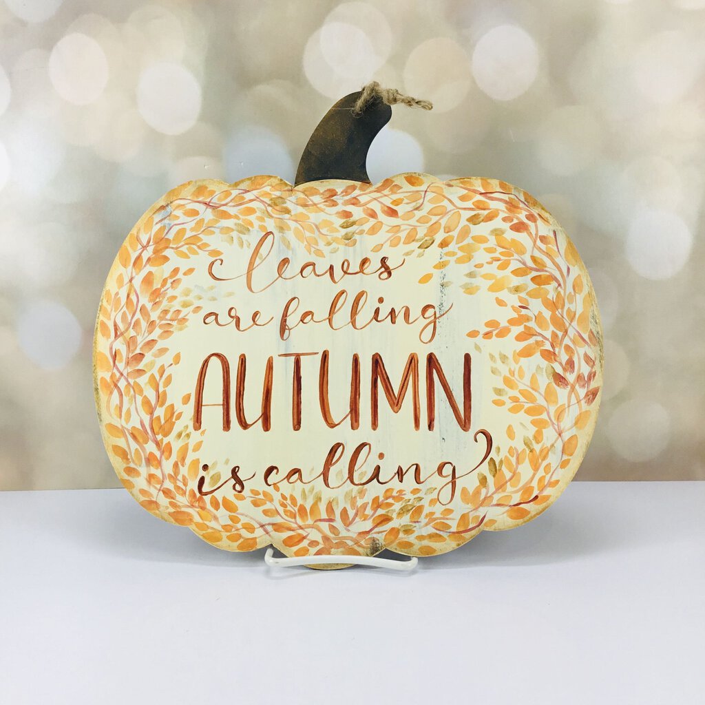 AUTUMN IS CALLING PUMPKIN door hanger