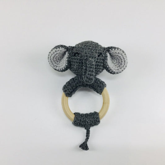 Elephant Teething Ring Rattle