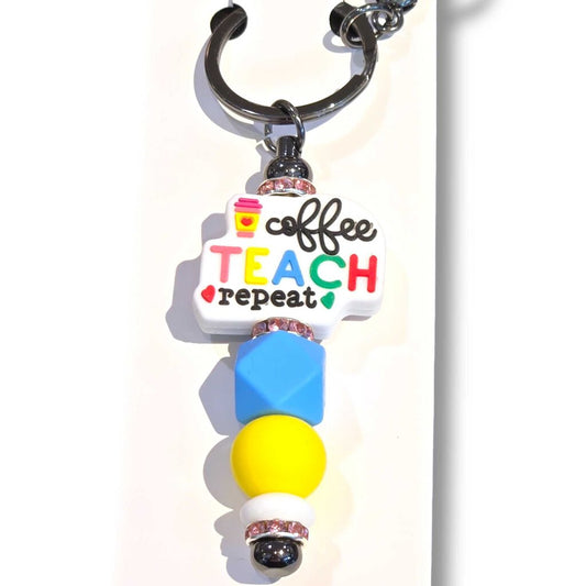 Keychain Coffee Teach Repeat