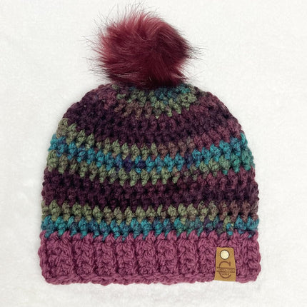 Pom Pom Hat (Adult) - Mulberry Bush w. Berry Brim