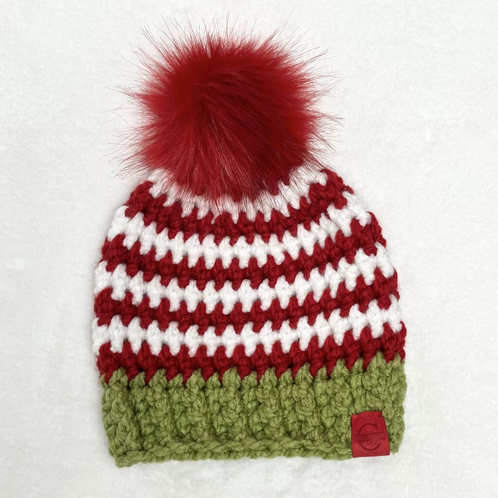 Elf Hat - Red & White Stripes