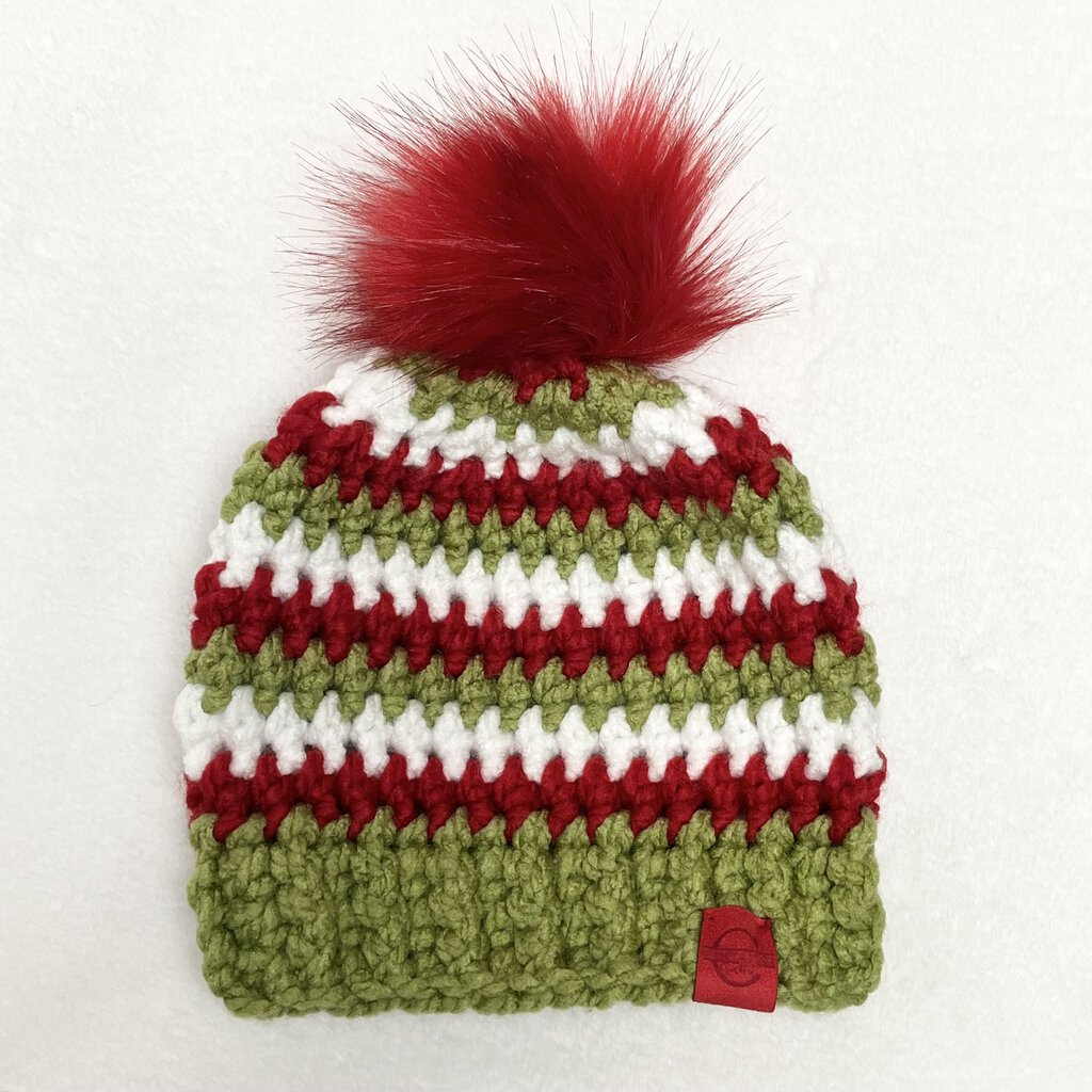 Elf Hat - Red, White, & Green Stripes