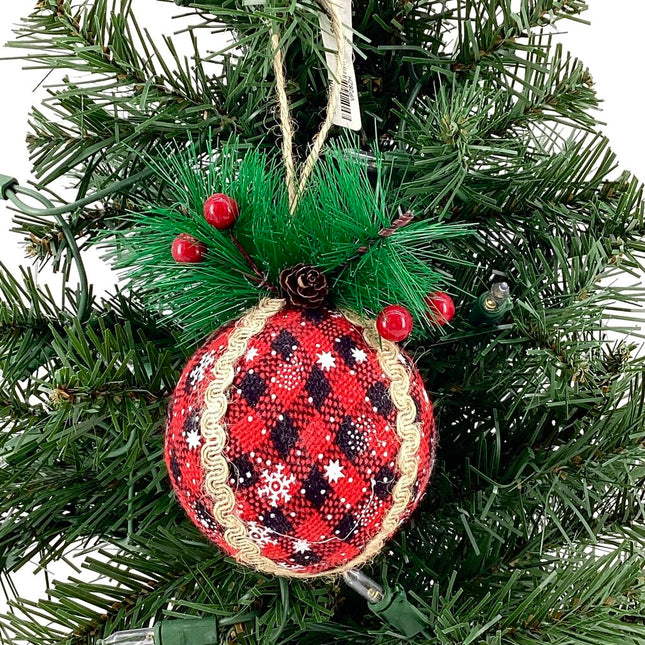 Buffalo plaid ornament