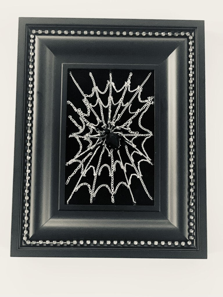 Spider in Web Black 5 x 7 frame