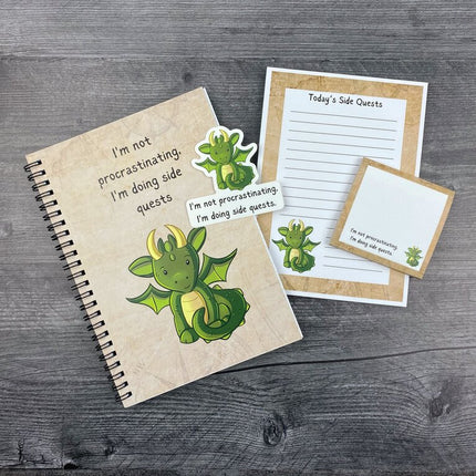 Doing Side Quests Stationery Set